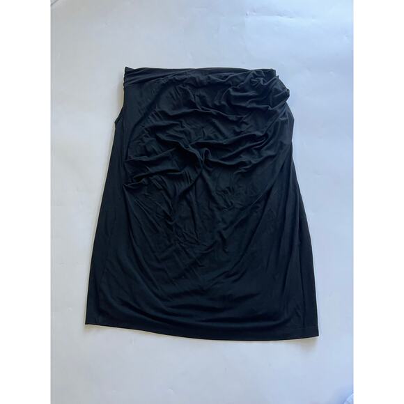 MM. Lafleur Black Ruched Stretch Skirt Womens Size XL Career Office - Picture 6 of 11